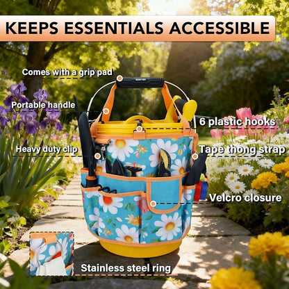 KUNN 5 Gallon Bucket Organizer 18-Pocket Tool Bag - Image 3
