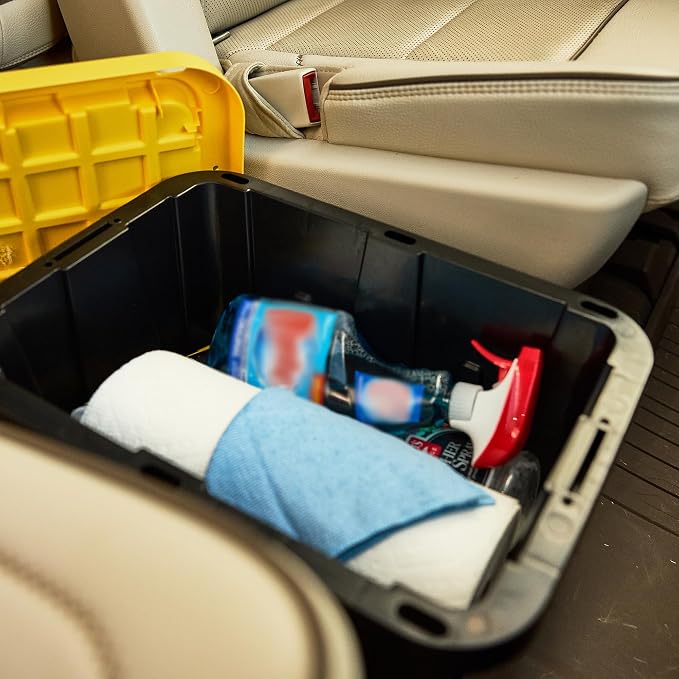 BLACK & YELLOW, 5-Gallon Heavy Duty Tough Storage Container & Snap-Tight Lid - Image 3