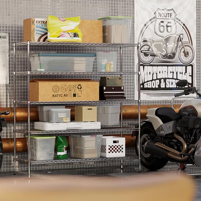 21" Deep x 60" Wide x 64" Height Wire Shelving Kit | 5-Tier | NSF Commercial - Image 5