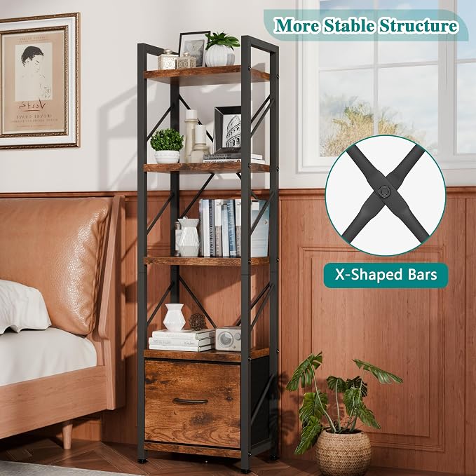 Vongrasig 5 Tier Bookshelf - Image 4