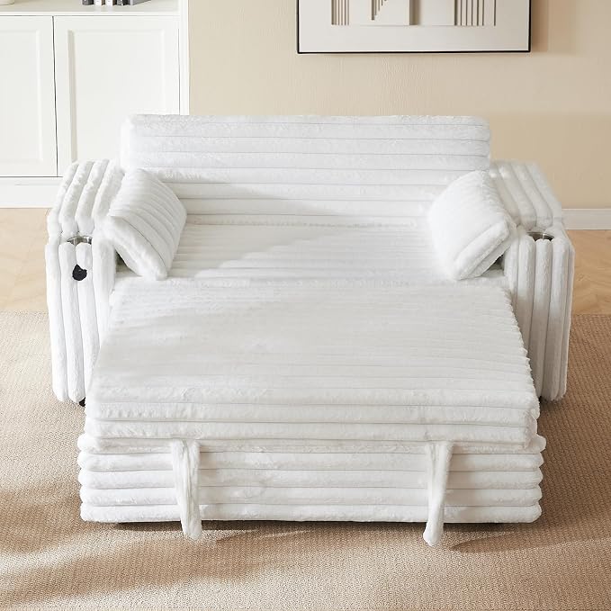 hansones 68" Corduroy Convertible Sofa Bed by hansones