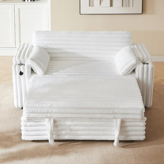 hansones 68" Corduroy Convertible Sofa Bed by hansones