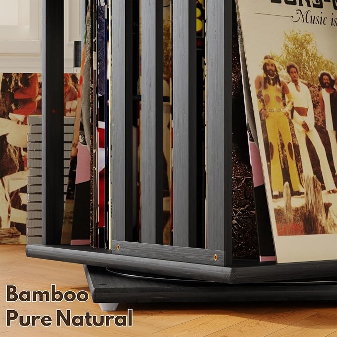 XIMN 360° Rotating Bamboo CD/DVD Shelf - Image 7