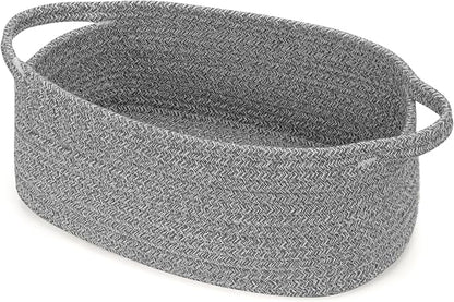 Small Woven Cotton Rope Basket Cute Baby Gift Baskets Empty Decorative Storage by QiANBiRD