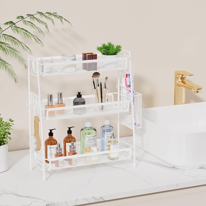 VITVITI 3-Tier Bathroom Organizer Countertop, Metal Wire Mesh Bathroom Counter - Image 2