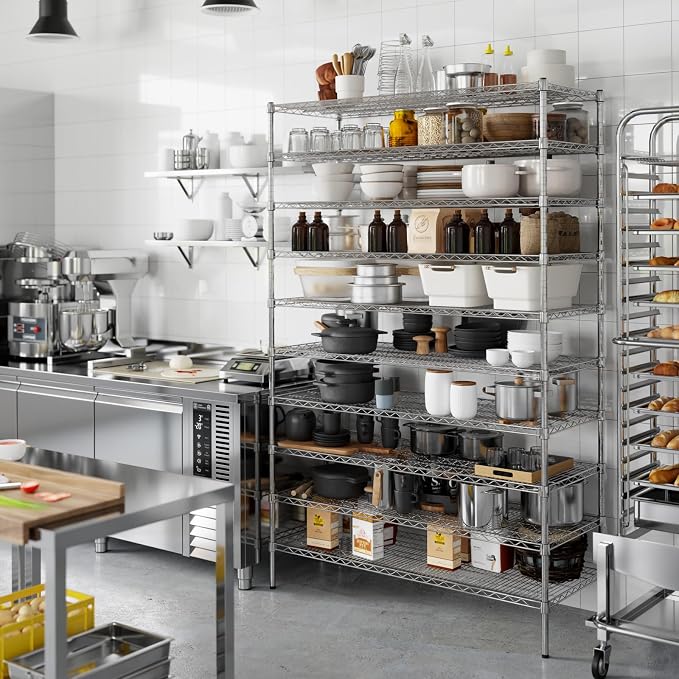 21" Deep x 54" Wide x 86" Height Wire Shelving Kit | 10-Tier | NSF Commercial - Image 7
