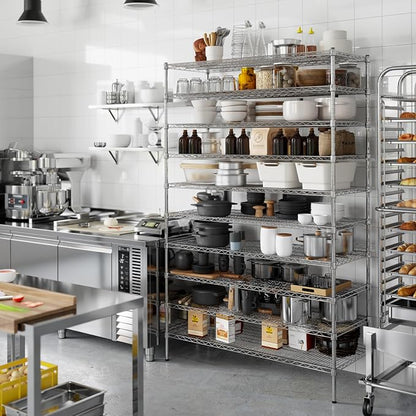21" Deep x 54" Wide x 86" Height Wire Shelving Kit | 10-Tier | NSF Commercial - Image 7