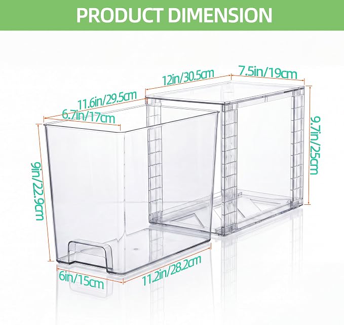 High Clear Stackable Storage Drawers, High-strength Plastic Organizer Bins - Image 3