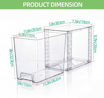 High Clear Stackable Storage Drawers, High-strength Plastic Organizer Bins - Image 3