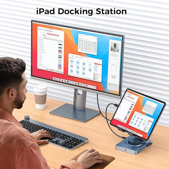 360° Rotating USB C Docking Station - Image 3