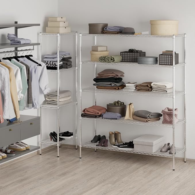 21" Deep x 60" Wide x 74" Height Wire Shelving Kit | 5-Tier | NSF Commercial - Image 7