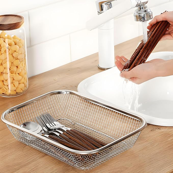 Utensil Drying Rack, 2 Pack Utensils Holder Dishwasher Silverware Basket | - Image 5