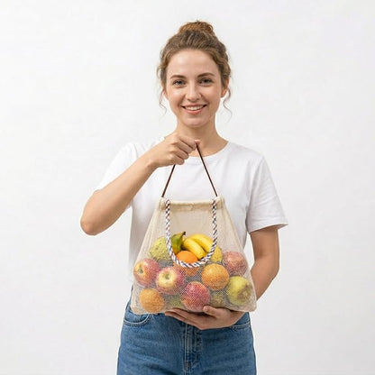 Reusable Hanging Storage Mesh Bags, 2 Bags & 2 Hooks | Durable, Breathable - Image 5