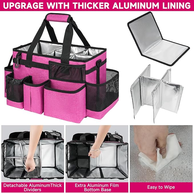 Cleaning Caddy Bag, Large Cleaning Supplies Organizer - Image 2