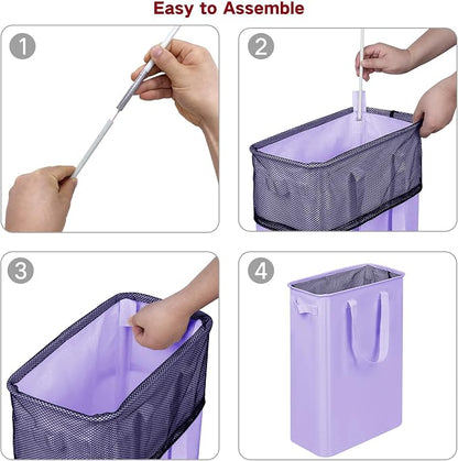 efluky Slim Laundry Basket, Narrow Laundry Hamper - Image 7