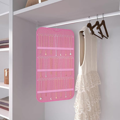 Hanging Jewelry Organizer Storage, 40 Pockets 36 Hooks Necklace Earring - Image 9