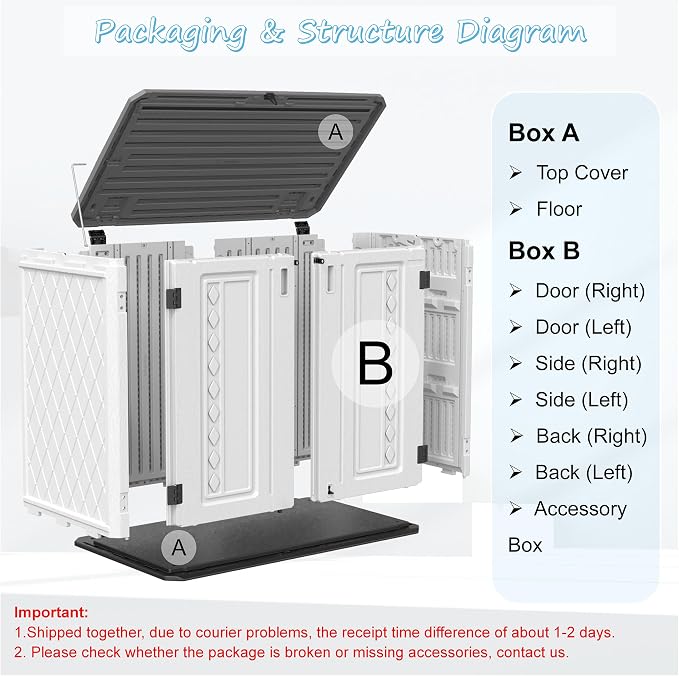 Sheds & Outdoor Storage, 34 Cu.ft Horizontal Storage Sheds Outdoor - Image 6