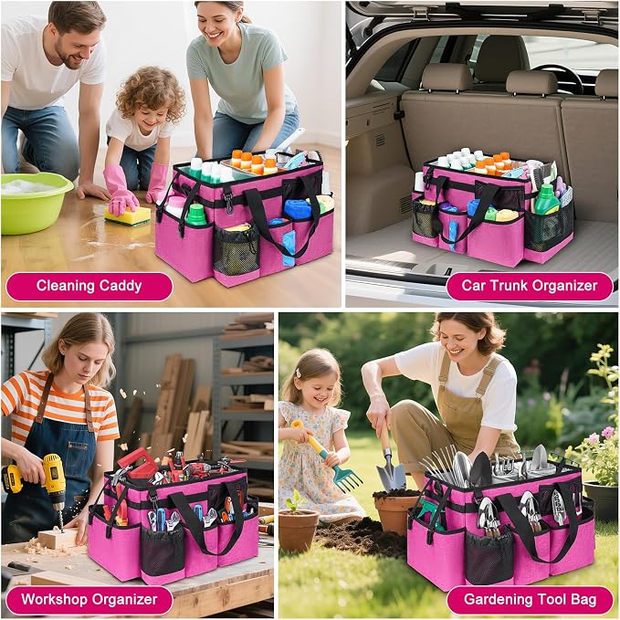 Cleaning Caddy Bag, Large Cleaning Supplies Organizer - Image 5
