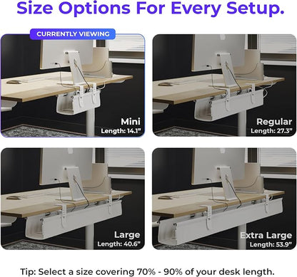 Ascrono Original No Drill Under Desk Cable Management Tray 14.1" - Image 4