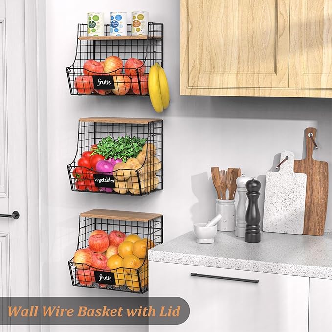 3 Pack wire Fruit Basket for Kitchen - Image 6