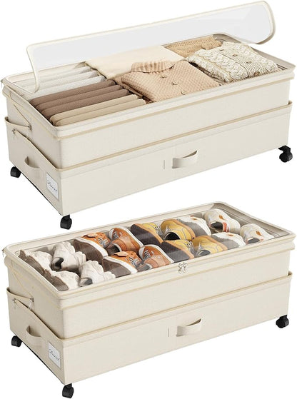 Kitstorack 2Pack Height-adjustable Under Bed Storage by Kitstorack