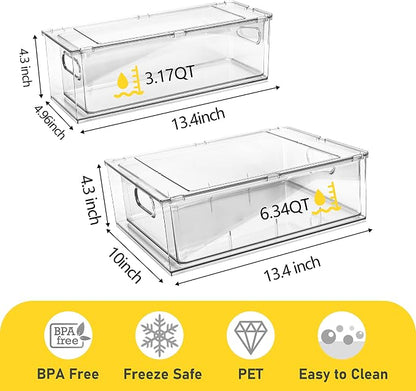 4 Pack Refrigerator Organizer Bins - Image 4