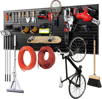 Slat Wall Panels 8x4 ft, Heavy-Duty PVC Garage Slatwall Panel by SmarketBuy
