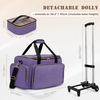 LUXJA Rolling Makeup Case with 3 Removable Pouches and 1 Makeup Brush Bag - Image 7