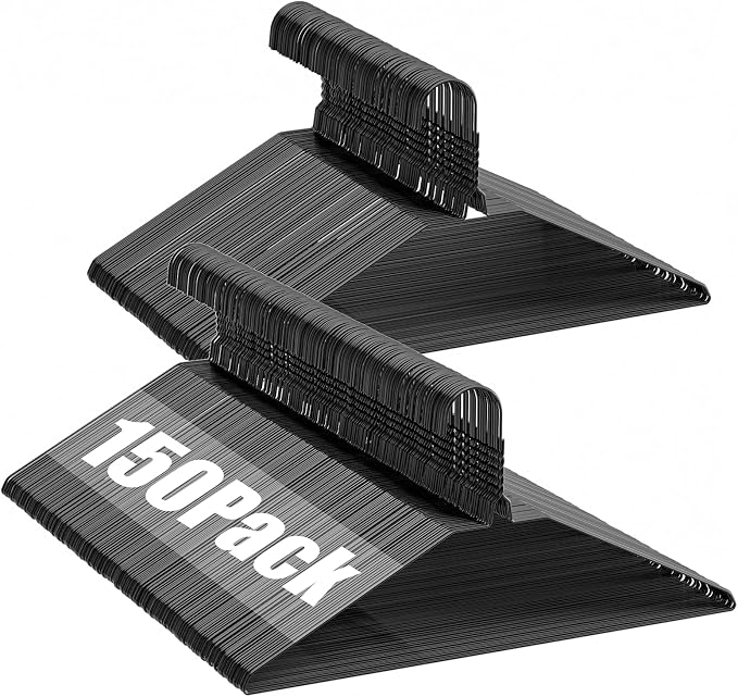 Wire Metal Clothes Hangers Bulk 150 Pack, 16 Inch 12 Gauge Standard Size by Fotoumgl