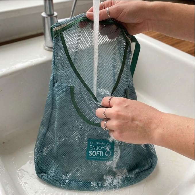 Durable Hanging Mesh Bags for Fruit & Vegetables. Reusable, Breathable Storage - Image 8
