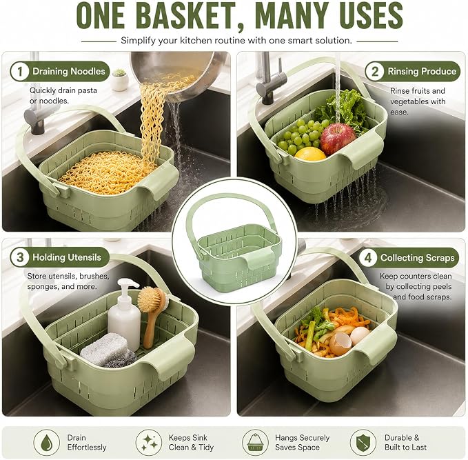 2Pack Multifunctional Hanging Sink Drain Basket - Image 8