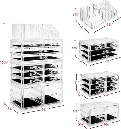 Casafield Acrylic Cosmetic Makeup Organizer & Jewelry Storage Display Case - Image 7