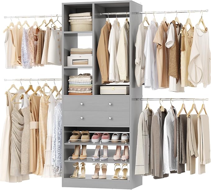 Besiost Closet System, 4.2–8.8 FT Closet Organizer by Besiost