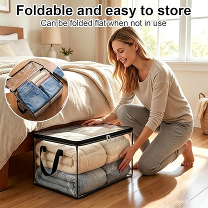 3-Pack Large Clear Thick Plastic Storage Box - Image 6