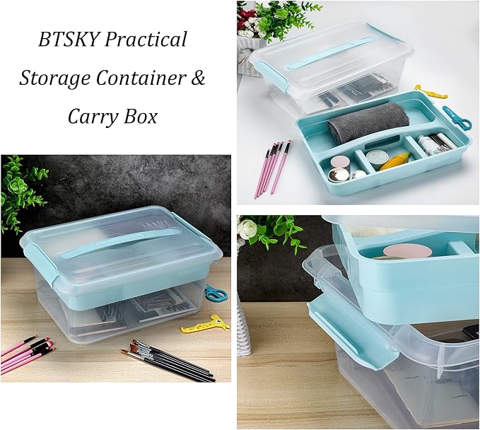 BTSKY Stack & Carry Box, Art Craft Supplies - Image 7