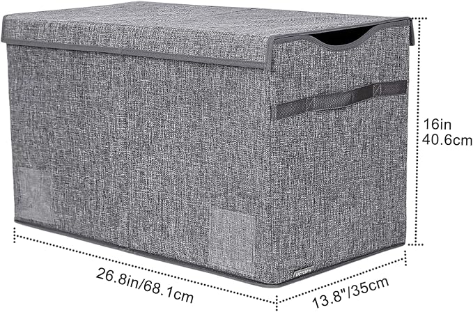 YOLOXO Toy Box Chest, Collapsible Sturdy Storage Bins - Image 2