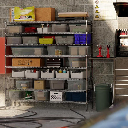 21" Deep x 72" Wide x 74" Height Wire Shelving Kit | 8-Tier | NSF Commercial - Image 7