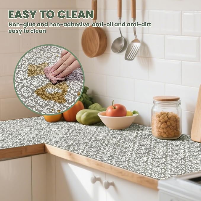 Drawer Liner and Shelf Liner for Kitchen Cabinet Liner Non-Adhesive Non-Slip - Image 6