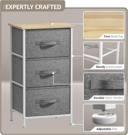 Sorbus Nightstand with 3 Drawers - Image 4
