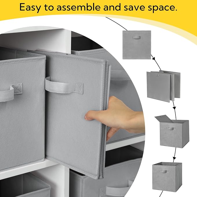 Cupic Cupid 11x11 Storage Cubes, 10 Pack Open Storage Bins - Image 4