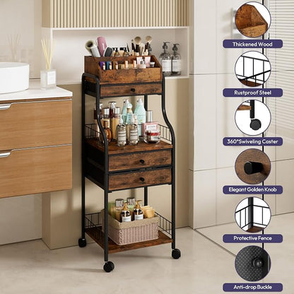 SWTYMIKI Rolling Makeup Organizer Cart - Image 6