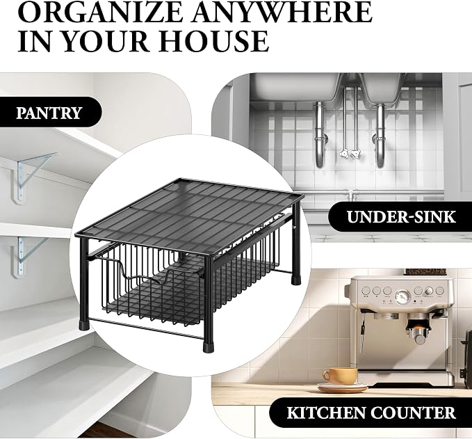 Simple Houseware Stackable Basket Drawer - Image 8