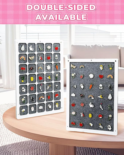 UCEC 35 Grids Clear Acrylic Pin Display Board & 50 PCS Rubber Pin Clutches - Image 5
