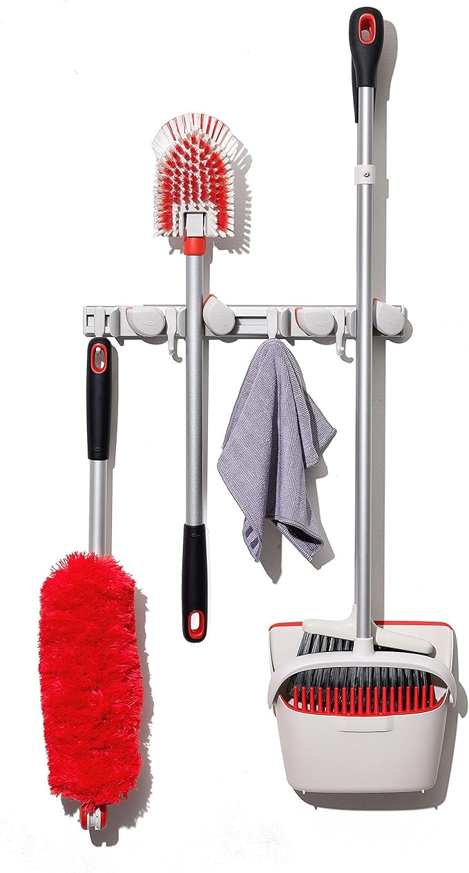 OXO Good Grips Wall-Mounted Mop and Broom Organizer by Unknown