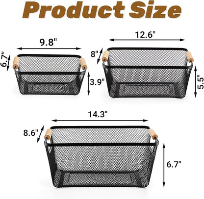 Noamus 3 Pack Metal Mesh Basket - Image 2