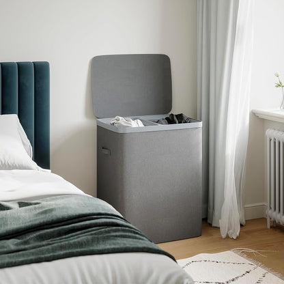 Laundry Hamper with lid, 100L Large Capacity Foldable Laundry Basket with Dual - Image 5