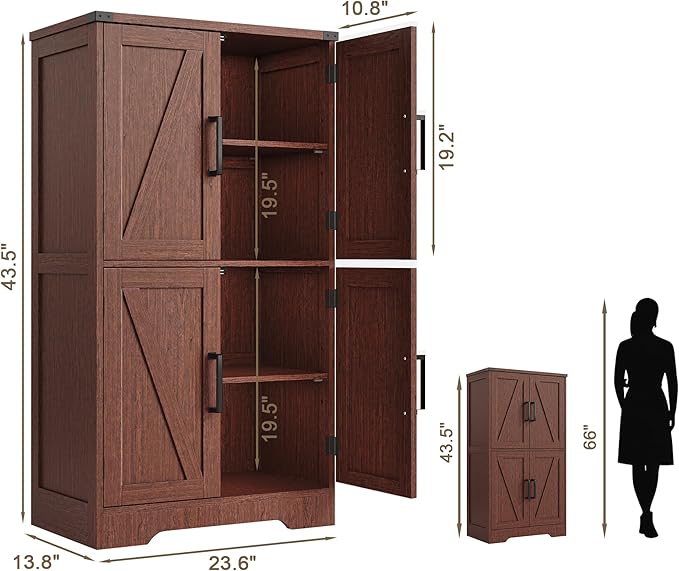 Treocho Farmhouse Bathroom Floor Cabinet - Image 2