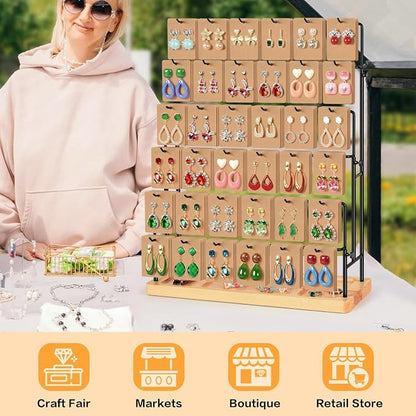 Jewelry Display for Vendors, 36 Hooks Earring Display Stands for Selling - Image 7