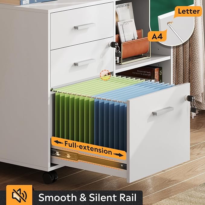 DEVAISE 3-Drawer File Cabinet - Image 6