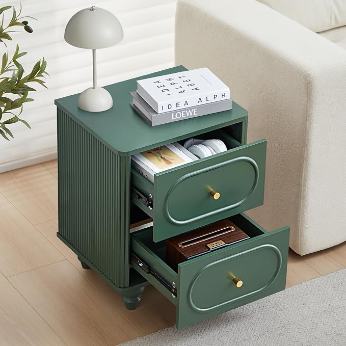 2 Drawer Fluted Mini Small Dresser - Image 6